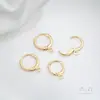 Sello de Acero Chapado en Oro de 14K que Conserva el Color Pinza para Oreja Redonda 925 con Hebilla de Oreja Colgante Pendientes de Estilo Europeo Pendientes DIY Accesorios de Joyería para Orejas