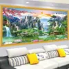 Pintura decorativa para sala de estar, mural de pared de fondo para sofá, calcomanía de pared para oficina, arte de pared autoadhesivo con ocho caballos