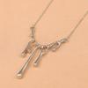 Nuevo Estilo Frío Ins Europeo y Americano Todo Fósforo Collar de Lava Diseño para Mujer Sentido de Diseño Lujo Ligero Cadena para Suéter Personalizada de Nicho B164