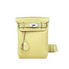26 Modelos Nuevos de Bolso de Pecho de Piel de Vaca de Primera Capa Togo con Cerradura Cuadrada, Riñonera Unisex de Piel Genuina, Bolso Cruzado para Hombro, Mochila de Moda