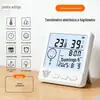 Medidor de Temperatura e Umidade de Alta Precisão com Tempo Interno Doméstico Magnético Embutido Multifuncional Tela Grande Medidor de Temperatura e Umidade