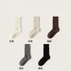 Calcetines Retro de Encaje Japonés de Punto Hueco a Media Pantorrilla para Mujer Calcetines Holgados a Media Pantorrilla Calidez Otoño Invierno para Botas Calcetines Largos