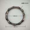 Anillo de resorte de bambú de 6 puntos DIY accesorios metálicos para equipaje círculo de actividad de bambú llavero llavero de coche
