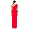 Hombro Descubierto Asimétrico Elegante Temperamento Bodycon Cintura Ceñida Diseño que Moldea la Cadera Estilo Socialité Europeo y Americano Elegante Sexy de Noche Vestido Largo