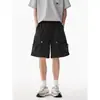 Nuevos Shorts de Verano para Hombre, Color Sólido, Bolsillos Grandes, Pantalones Casuales Finos y Sueltos, Estilo Ropa de Trabajo Juvenil, Shorts a la Rodilla