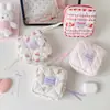 Bolsa de Maquillaje Cuadrada de Dibujos Animados Bolsa Organizadora de Maquillaje Acolchada Bolsa para Labiales Bolsa de Almacenamiento Portátil de Viaje Cartera Multifuncional