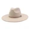 Estilo Ocidental Transfronteiriço Masculino e Feminino Outono e Inverno Estilo Étnico Novo Top Coração de Pêssego Chapéu de Jazz Chapéu de Lã de Aba Larga