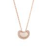 Collar de plata esterlina s925 frijol enamorado para mujer lujo ligero simple cadena clavícula Doudou estilo ins elegante calcedonia collar celebridad de internet