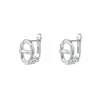 Pendientes de Plata de Ley S925 para Nariz para Mujer, Clips para Oreja Simples Estilo Coreano, Accesorios para Oreja Versátiles de Nicho para Viajes Diarios al Trabajo al por Mayor