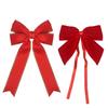 Cinta de Terciopelo de Poliéster con Borde Dorado Rojo Lazo Hecho a Mano DIY Accesorios de Lazo para Botella de Agua Champagne Caja de Regalo para Pastel
