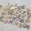 Celebridade da Internet Borboleta Oca Liga Joias para Nail Art Urso Diamante Luxo Leve Laço Cruz Coroa Acessórios Atacado