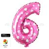 Pequeno balão alfanumérico de filme de alumínio rosa de 16 polegadas Festa de Aniversário casamento layout de casamento balão de folha de alumínio