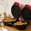 Popular Portátil Transfronterizo para el Hogar con Forma de Corazón Sandwichera para Desayuno Waffle Maker Mini Máquina de Desayuno