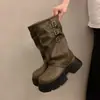 Botas para Mujer Tallas Grandes 41 a 43 Botines Merade para Mujeres con Sobrepeso Piernas Gruesas Botas para Pantalón Botas Largas de Otoño Botas de Media Pantorrilla Botas de Montar