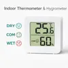 Mini Termómetro Higrómetro para Interiores con Pantalla Digital LCD Monitor de Temperatura Ambiente para Hogar Cocina Baño (batería no incluida)
