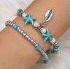 Europa y Estados Unidos nueva y popular tobillera de playa con colgante de tortuga tobillera de tortuga y estrella de mar tobillera de playa tobillera de cuentas