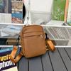 Saco de telefone móvel dos homens estilo japonês bolsa de ombro pequena nova marca de moda casual bolsa de ombro simples de couro masculino bolsa de mensageiro impermeável mulheres