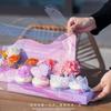 Caja de regalo con forma de flor para cupcakes del Día de la Madre, ideal como regalo para una celebridad de Internet. Tarjeta de amor con forma de hada para madre, caja de embalaje portátil decorativa para postres.