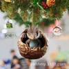 Pendente Transfronteiriço Novo Ovo de Dragão de Natal Pingente para Retrovisor de Carro Decoração Criativa de Árvore de Natal em Acrílico