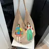 Bolsa de Ombro Trançada de Verão Novo Estilo, Bolsa Feminina Trançada da Moda, Bolsa de Palha com Trama Fashion para Praia, Estilosa