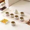 Taza de Té de Cerámica con Diseño Floral y Vegetal, Adecuada para Uso Doméstico, Juego de Té Kung Fu, Taza Individual para Maestro, Taza China para Cata de Té, Regalo