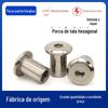 Porca de tala de borda com câmara de aço carbono niquelado para móveis sextavado par de soquete de soquete M3M4M5M8M10
