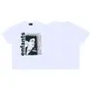 Verano Nuevo Erd Rico Segunda Generación Retrato Graffiti Casual Camiseta de Manga Corta para Hombre y Mujer Wdw Holgada Americana High Street Camiseta