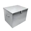 Caja de herramientas de acero inoxidable engrosada para uso doméstico, caja de almacenamiento multifuncional, caja de herramientas simple de acero inoxidable portátil