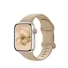 Correa de silicona monocromática Apple con hebilla de mariposa 8 hebillas para apple watchs8/9/10 banda de reloj deportivo