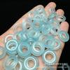 Anillo azul marino de 15 mm para correr al por mayor, anillos de jade para joyería DIY, anillos de jade circulares, accesorios para pendientes de jade sueltos