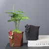 Vaso de flor de areia roxa de personalidade criativa cerâmica pequeno laozhuang carne carne pêssego ovo planta bonsai bonsai cálamo aspargo estilo chinês