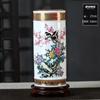 Adornos de Cerámica de Jingdezhen Juego de Tres Piezas para Sala de Estar Entrada Jarrón para Arreglos Florales Plato de Exhibición para Oficina Estilo Chino Fabricante