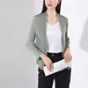 Abrigo de Primavera y Otoño 2025 para Mujer Textura Plegada de Alta Gama Miyake Elegante para el Trabajo Versátil Cardigan con Solapa Top para Mujer