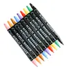 Set de marcadores acrílicos de doble punta para uso transfronterizo, gran capacidad, set de bolígrafos de dibujo para niños con punta suave, bolígrafo para garabatear de colores apilable