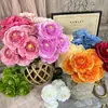 Peônias Artificiais de 7 Camadas Flores Falsas para Decoração de Corredor de Casamento, Decoração de Salão de Casamento, Flores Plásticas Artificiais Arranjo de Flores DIY