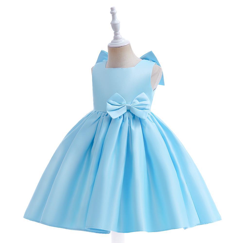 简约儿童礼服缎布连衣裙
