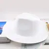 Chapéu de palha de verão com borda grande, monofilamento de palha, chapéu de cowboy com borda plana, chapéu de sol para áreas externas, chapéu de cavaleiro com borda grande para homens, proteção solar