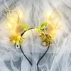 Nueva Diadema Luminosa de Astas de Alce Diadema Flash Diadema de Astas de Hada de las Flores Fiesta de Navidad Mercado Nocturno Venta al por Mayor