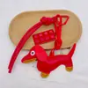 Novo Chaveiro Pingente Dachshund de Couro PU de Alta Qualidade Pingente Criativo de Corda Trançada Bolsa Pequena de Joias DIY