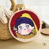 Bordado Ruso con Aguja Perforadora Kit DIY Pintura con Hilo Bordado de Pareja Punch Needle Divertido Bordado con Aguja Perforadora