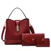 Novo Conjunto de 3 Peças da Moda Estilo Coreano 2023 de Bolsas Mãe-Filha para Mulheres, Simples e Versátil Bolsa de Ombro, Bolsa de Mão e Bolsa Transversal
