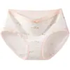 Calcinha Feminina de Algodão Doce com Renda Floral Cintura Média Ajustada ao Corpo 10A Forro Antibacteriano Forro 100% Algodão Roupa Íntima Feminina