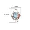 Colgante doble de halo de piedra de ojo de gato de aleación, hecho a mano, pulsera, collar, joyería, accesorios con cuentas, material al por mayor