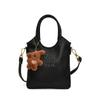 Bolsa de Mão Feminina com Estampa de Leopardo Estilo Coreano Elegante Xadrez Bolsa Transversal Infantil Tendência 2025 Nova Bolsa de Ombro Infantil