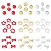 Cuentas Redondas Galvanizadas Acrílicas UV Corazón de Melocotón Cuentas de Lazo Material para Manualidades DIY de Cuentas Collar Joyería Cuentas Sueltas
