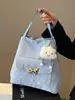 Verano 2025 Nuevo Casual Moda Gran Capacidad Moda Estilo Coreano Bolso Tote de Hombro para Viajes de Color Sólido Casual para Dama