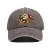 Gorra de béisbol retro con estampado lavado al agua de venta caliente transfronteriza sombrero de pico de pato para hombres y mujeres del 250 aniversario de América registro de producción de bordado