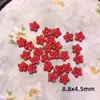Arenisca Roja Cruda con Alto Contenido de Cinabrio, Trébol de Cuatro Hojas, Flor de Cinco Pétalos, Accesorios de Flores Pequeñas, Materiales para Pulsera Tejida DIY de Joyería