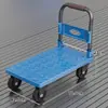 Carrinho de mão pequeno para transportar mercadorias, carrinho de mão doméstico portátil, carrinho de plataforma dobrável, carrinho leve puxado à mão para recolher pacotes