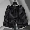 Transfronterizo Aliexpress Amazon Tendencia Pantalones Cortos Europeos Verano Hombres Pantalones Grandes Flockeados Casuales Pantalones de Playa Hombres